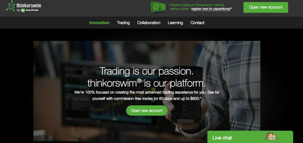 thinkorswim home page